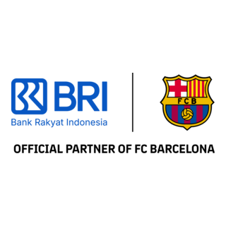 BRI Official Partner of FC Barcelona Logo PNG Vector