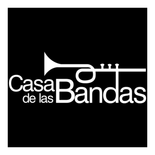 Casa de las Bandas negro Logo PNG Vector