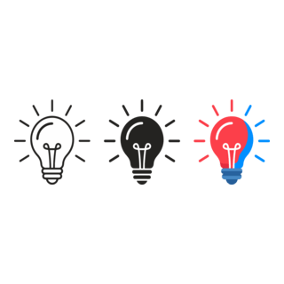Modern Idea Bulb Collection for Innovation Logo PNG Vector