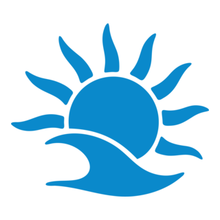 Stencil Sol e mar - Praia Grande Logo PNG Vector