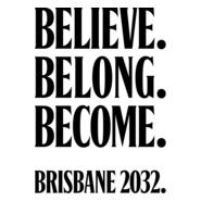 Believe. Belong. Become. Brisbane 2032 Logo PNG Vector