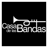 Casa de las Bandas negro Logo PNG Vector