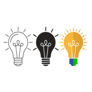 Contemporary Light Bulb Graphic Icons for Techno Logo PNG Vector