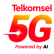 Telkomsel 5G Powered by AI Logo PNG Vector