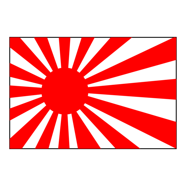 Japan flag old style rising sun Logo PNG Vector
