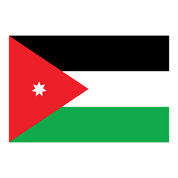 Jordan Flag Logo PNG Vector