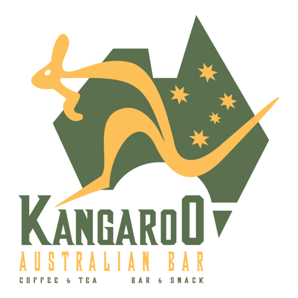 Kangaroo Australian Bar Logo PNG Vector