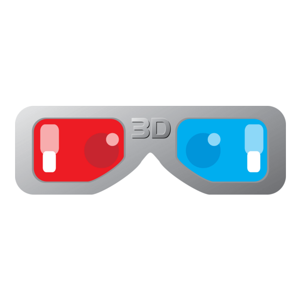 Lentes 3D Estereoscopia Logo PNG Vector