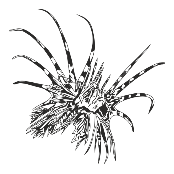 Lion Fish Logo PNG Vector