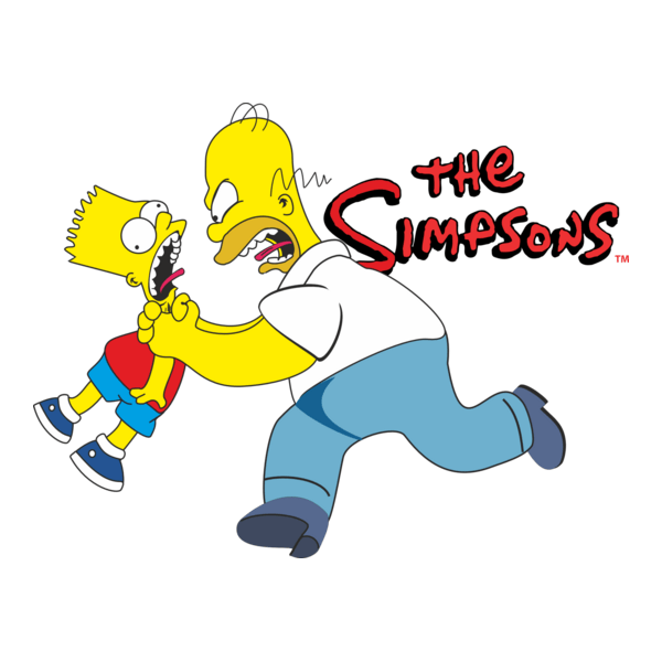 Los Simpsons Bart y Homero Logo PNG Vector