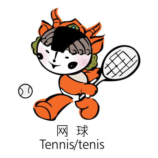 Mascota pekin 2008 (Tenis) - Beijing 2008 (Tennis) Logo PNG Vector