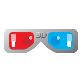 Lentes 3D Estereoscopia Logo PNG Vector