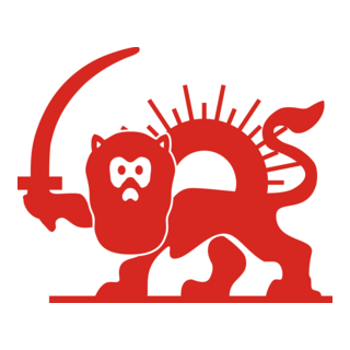 Leon y Sol Rojos Logo PNG Vector