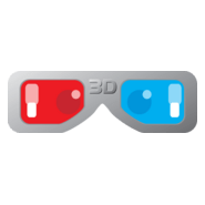 Lentes 3D Estereoscopia Logo PNG Vector