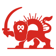 Leon y Sol Rojos Logo PNG Vector