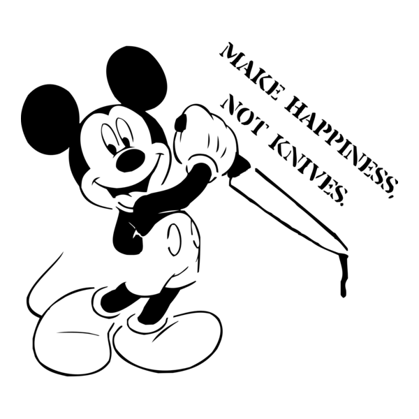 Mickey with Knife Logo PNG Vector