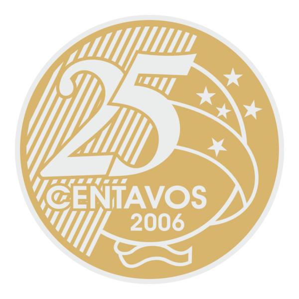 MOEDA - 25 CENTAVOS - COIN - DINHEIRO - MONEY Logo PNG Vector