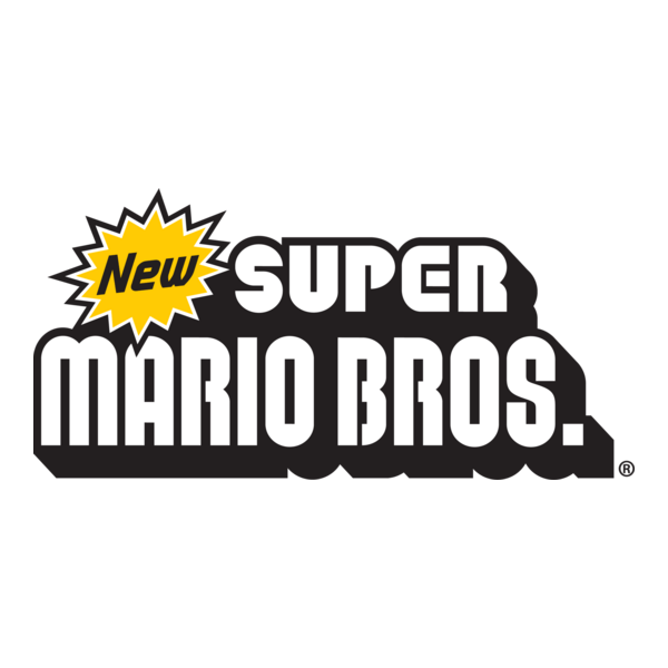 New Super Mario Bros Nintendo Logo PNG Vector