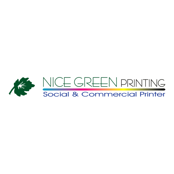 Nice Green Printing Logo PNG Vector