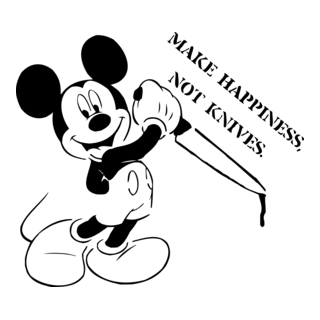 Mickey with Knife Logo PNG Vector